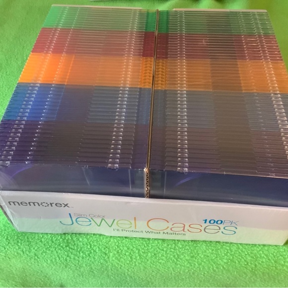 50 Slim Memorex Color CD DVD Jewel Cases NEW in Package - Picture 3 of 3